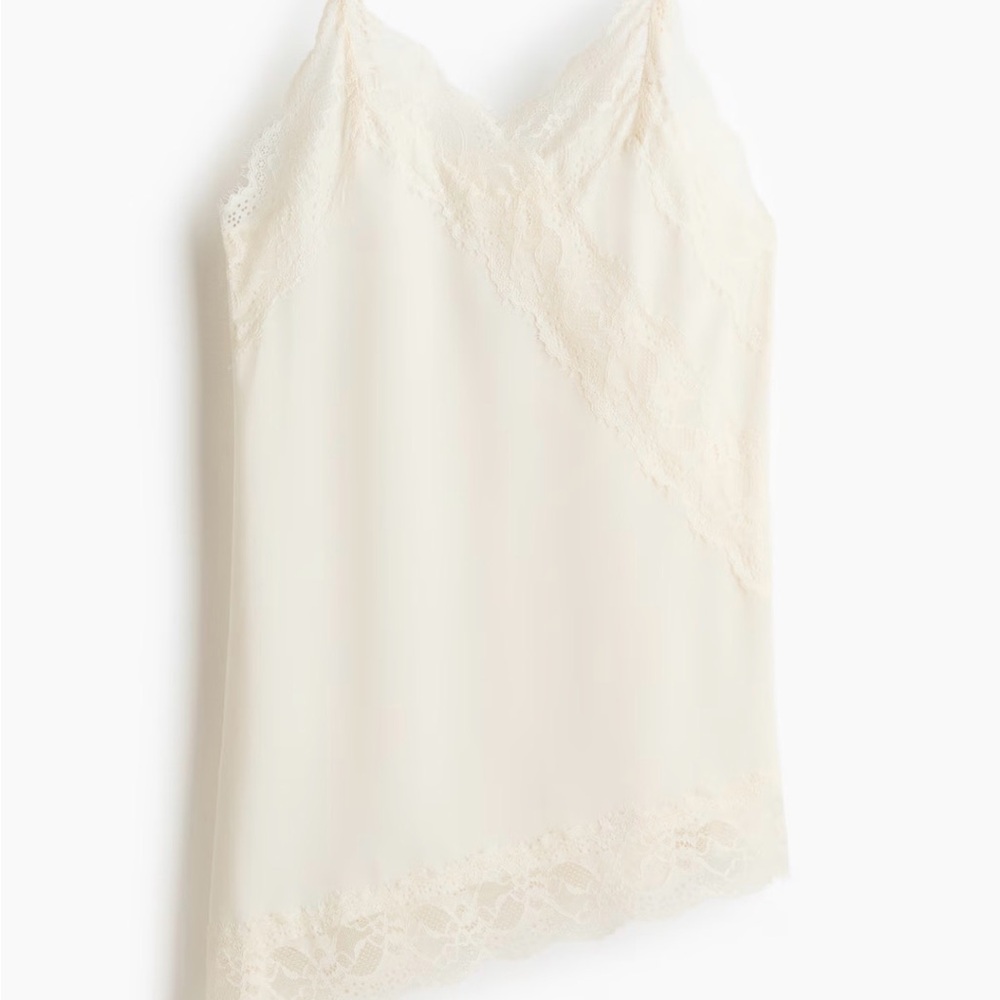 Cream Lace Trim Camisole